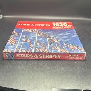 Hoyle Stars & Stripes 1020 pc Jigsaw Puzzle Vintage American Flag Interlocking